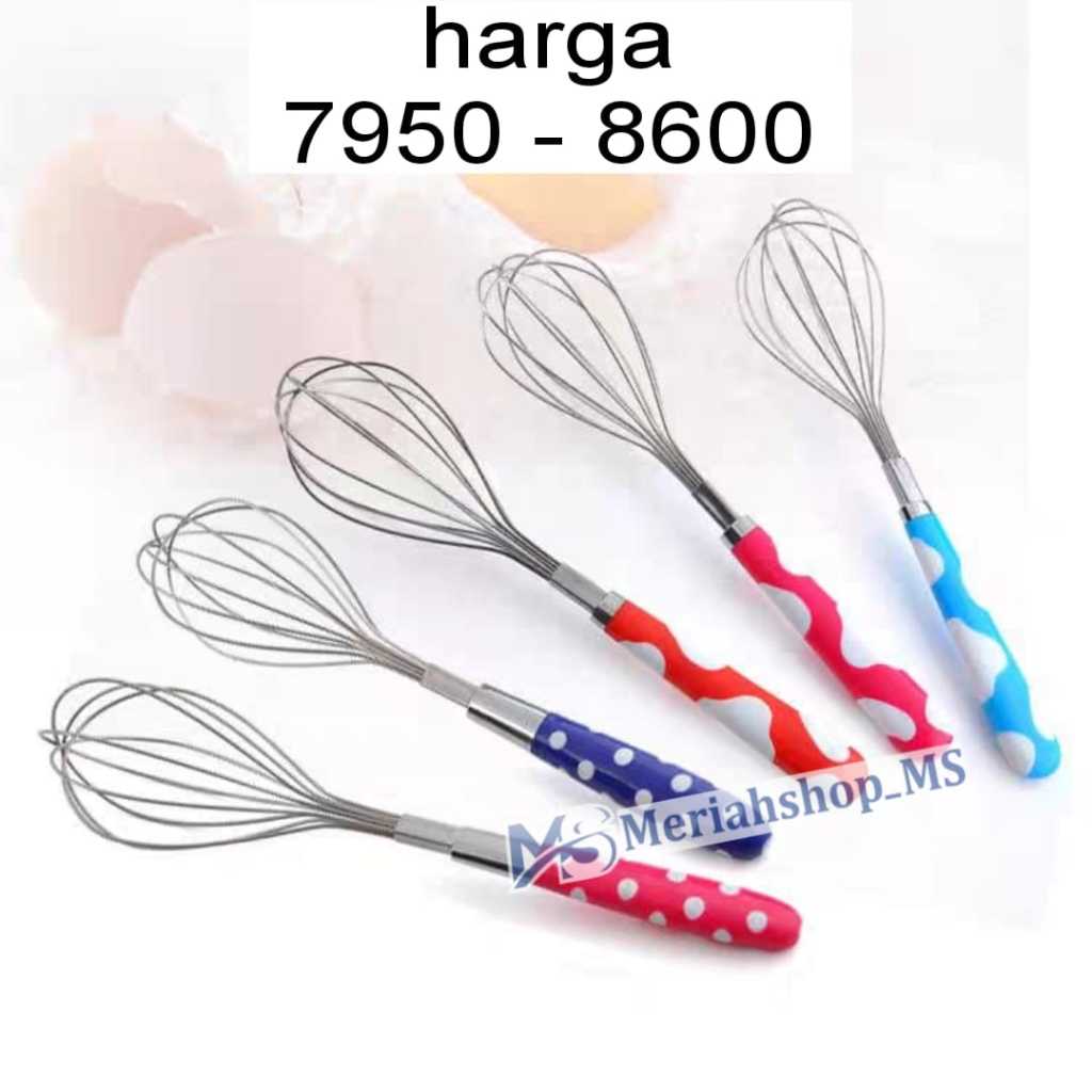 Jual Pengocok Telur Egg Beater Hand Mixer Kocokan Telor Polkadot Balon