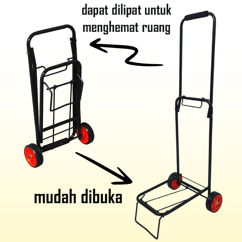 Jual Troli Lipat Serbaguna Troli Barang Galon Gas Koper Trolley Besi Portable Mini Kuat