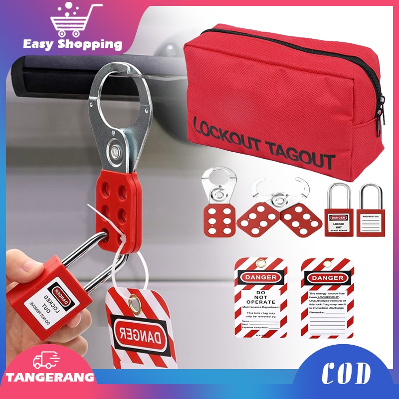 Jual 1set Lock Out Tag Out Kit Loto Padlock Gembok Safety Loto Tag ...