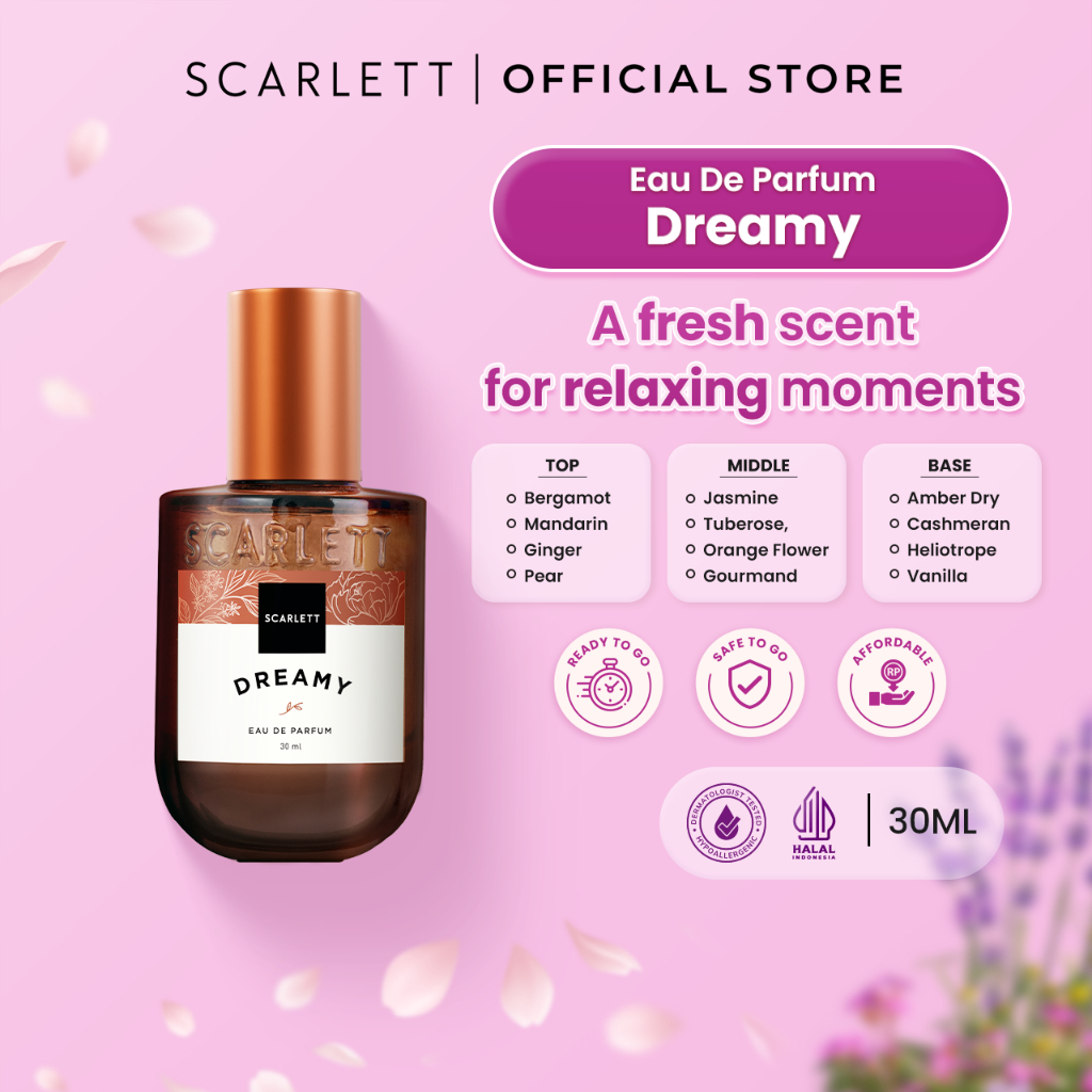 Jual Scarlett Whitening Eau De Parfum Dreamy 30ml EDP Parfum dengan