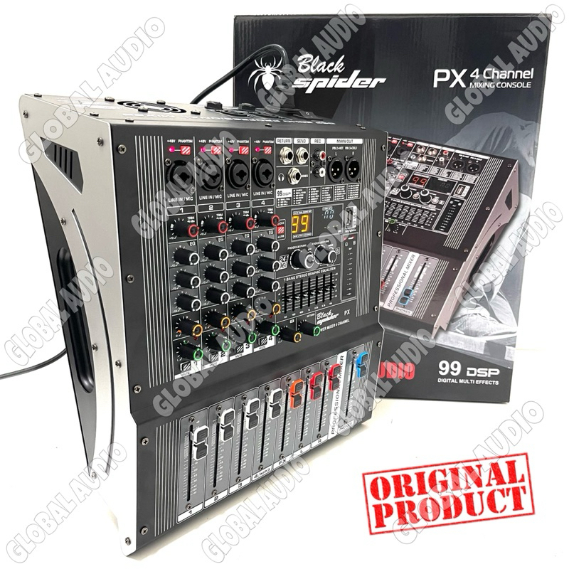 Jual Power Mixer Audio BlackSpider PX 4 4channel Original Power Mixer