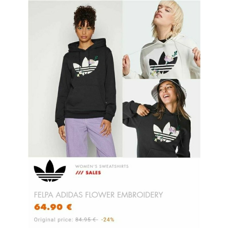 Hoodie upsidedown felpa adidas