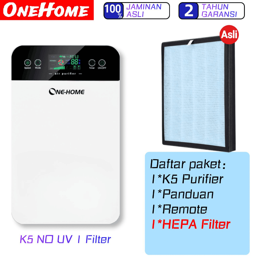 Jual ONE HOME Smart Air Purifier Ruangan Pembersih Udara Dengan Lampu