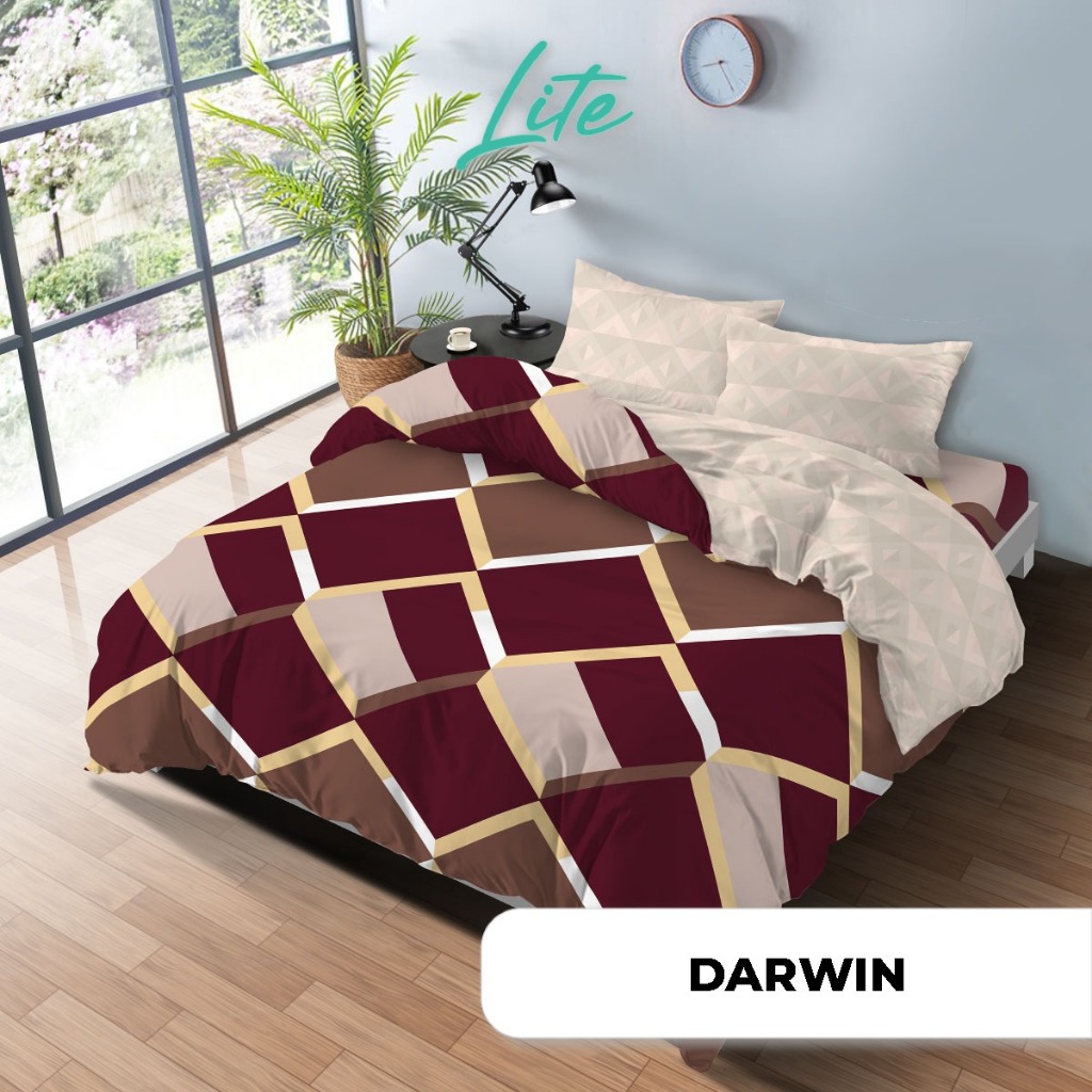 Jual BEDCOVER KINTAKUN LITE SET SPREI FLAT Uk 180x200 / BED COVER