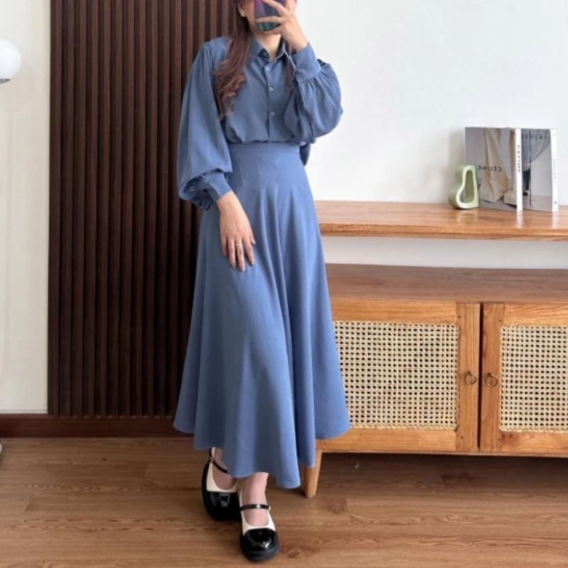 Jual Claudia One Set Rok Premium | Setelan Crinkle Airflow | Shopee ...