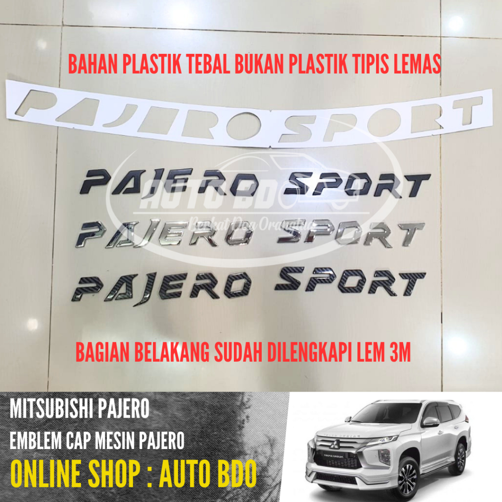 Jual Emblem Pajero Sport Cap Mesin Logo Pajero Sport | Shopee Indonesia