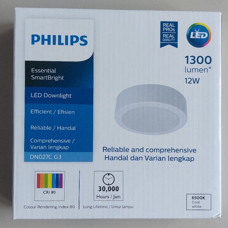 Jual Lampu PHILIPS LED Downlight Outbow DN027C G3 9 12 15 19 W Watt ...