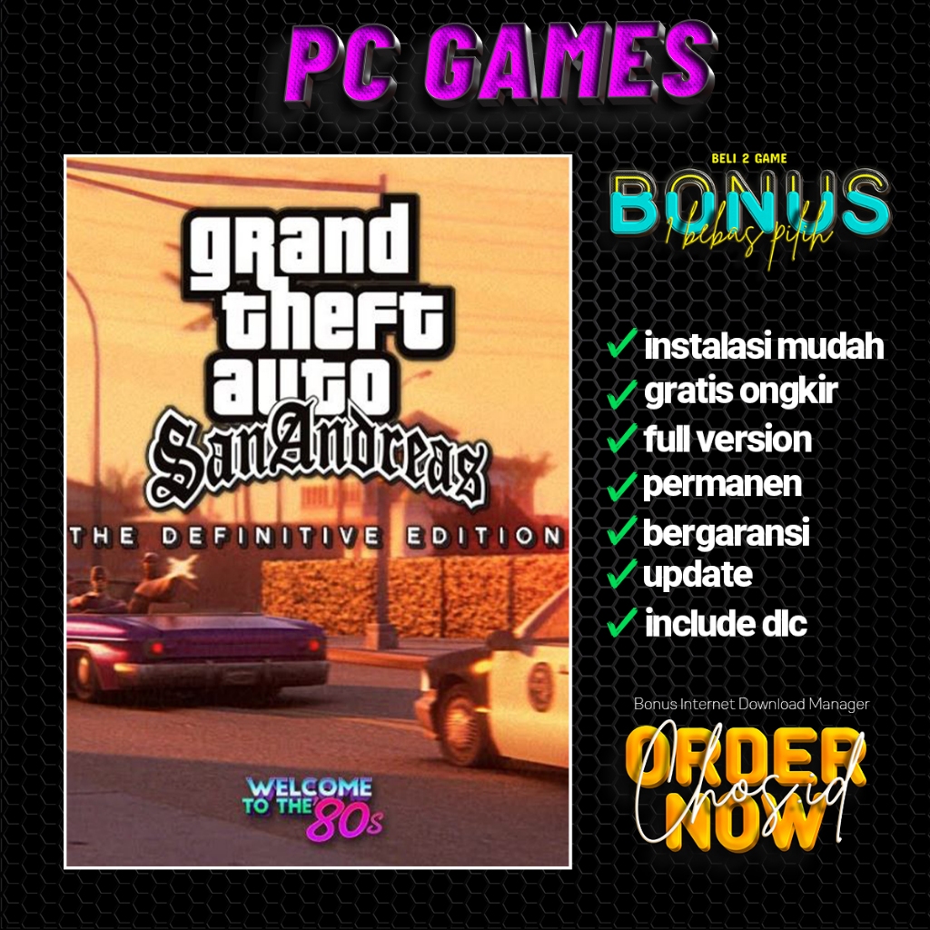 Jual GTA Grand Theft Auto San Andreas The Definitive Edition | Game PC ...