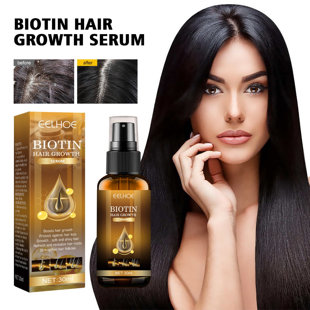 Jual EELHOE Hair Growth Essential Oil for Men Women Biotin Anti Hair Loss Scalp Treatment