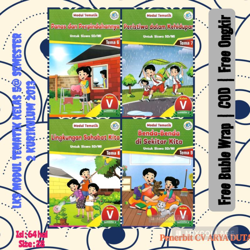 Jual Buku LKS Lembar Kerja Siswa Modul Tematik Kelas 5 SD MI Semester 2 ...