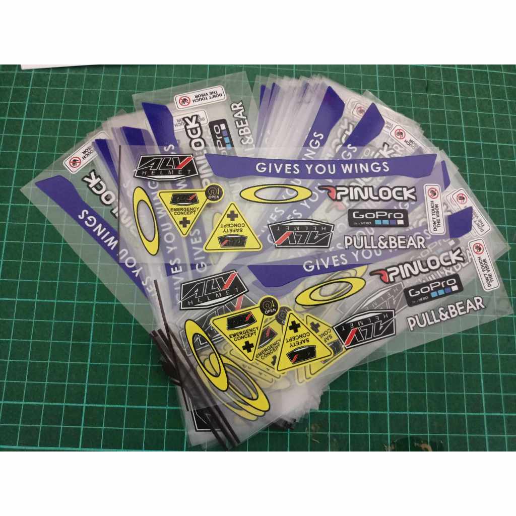 Jual STIKER KACA HELM VISOR ALV HELMET | STICKER ALV TRANSPARANT UV ...