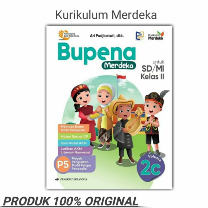 Jual Bupena Merdeka 2C Kelas 2 SD Kurikulum Merdeka Erlangga Original ...