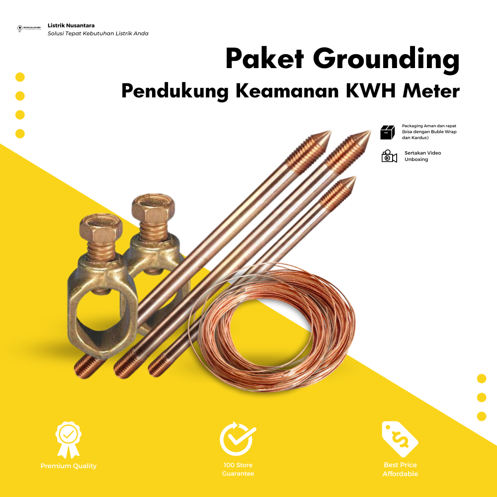 Jual Paket GROUNDING Stick Rod Keamanan Meteran KWH Listrik | Shopee