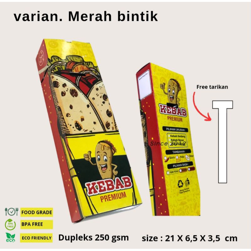 Jual Cod Desain Terbaru Bungkus Kebab Bentuk Kotak Universal Dus Kebab Kotak Kemasan Kebab 6805