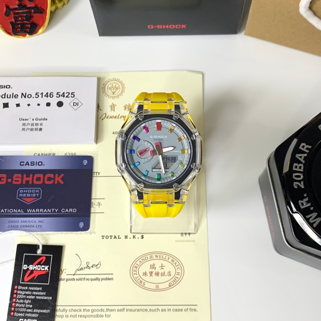 Jual Casio GA2100 modified GSHOCK farmhouse oak octagonal glacier ...