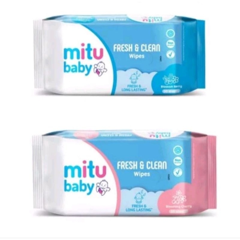 Jual Mitu Baby Wipes Fresh & Clean Isi 20 | Shopee Indonesia