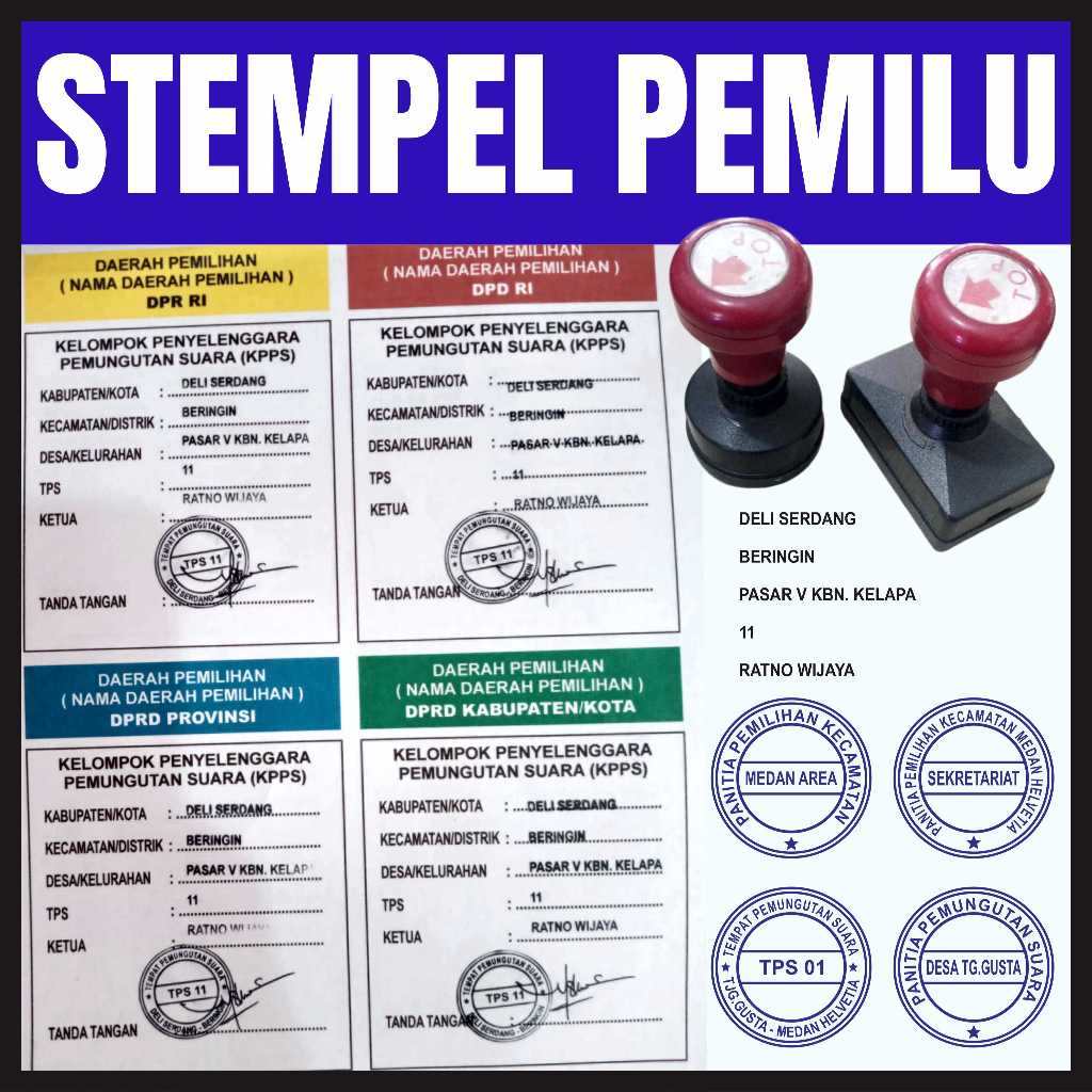 Jual Cod Stempel Pemilu Stempel Surat Suara Stempel Tps Stempel Pps