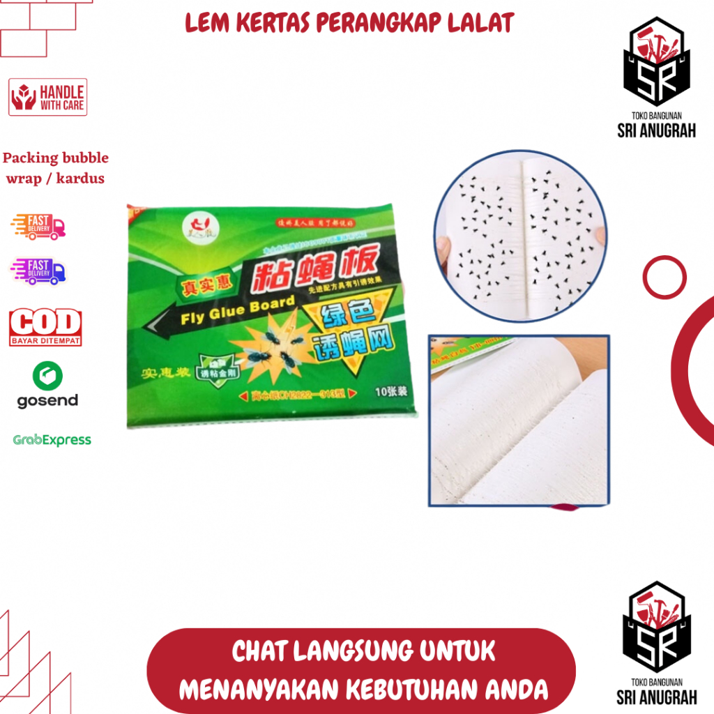 Jual Fly Glue Board Perangkap Lem Lalat Kertas Papan Glue Pad Serangga