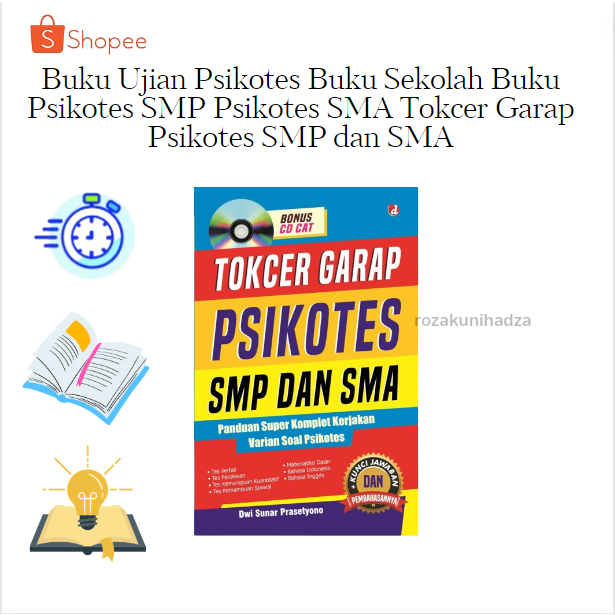 Jual Buku Ujian Psikotes Buku Sekolah Buku Psikotes SMP Psikotes SMA ...