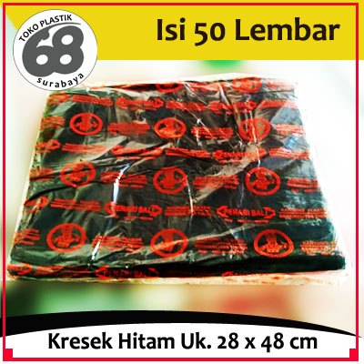 Kresek Hitam Size 28 isi 50 Lembar