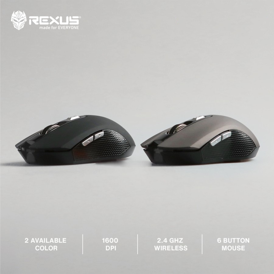 Jual MOUSE WIRELESS REXUS RX-110 6D 2000 DPI (BLACK/GREY) | Shopee ...