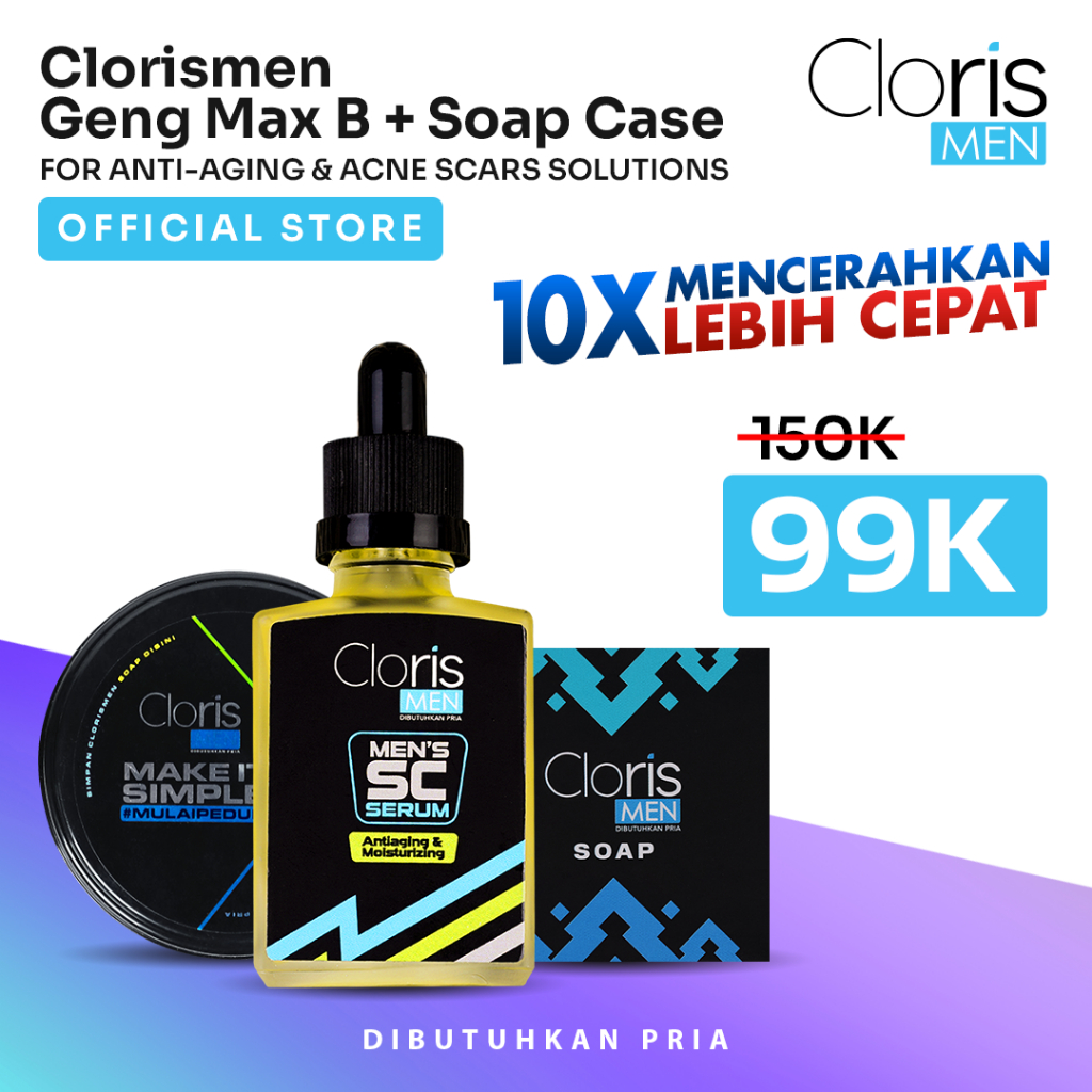 Jual PAKET CLORISMEN GENG MAX B (GANTENG MAXIMAL) Paket Untuk Perawatan ...