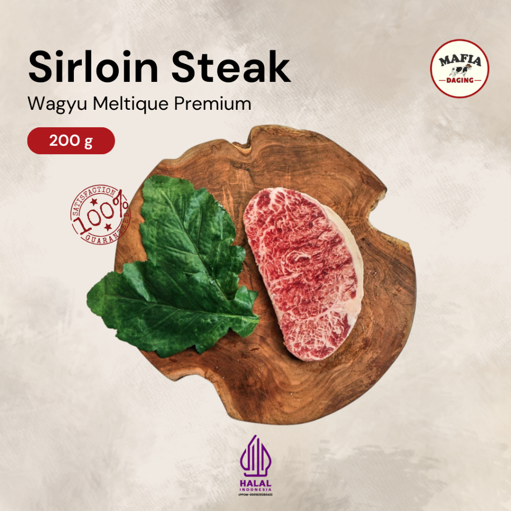 Jual Wagyu Daging Steak Sirloin Meltique Prime Cut 200gr | Shopee Indonesia