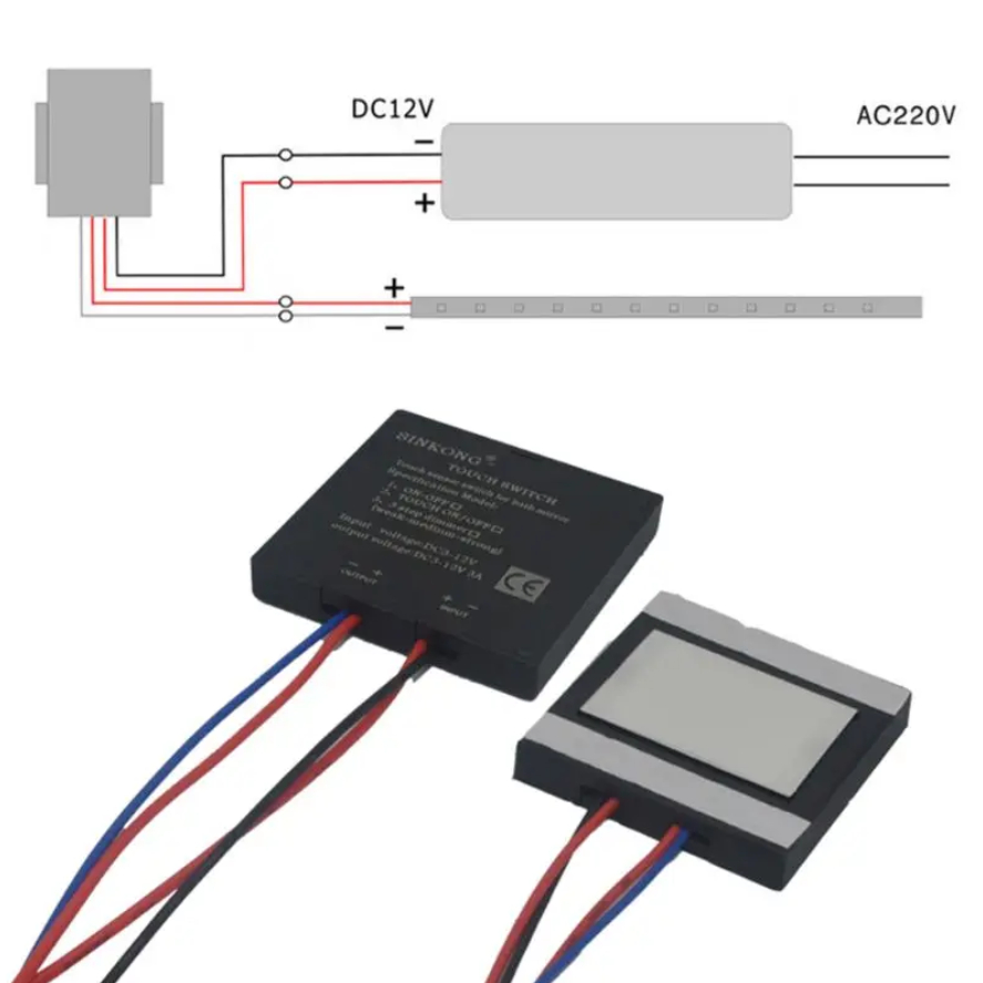 Jual Saklar Sensor Sentuh 5-12V Untuk Lampu LED Cermin Kamar Mandi ...