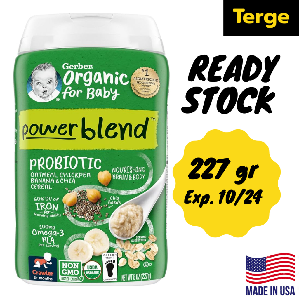 Jual ORI USA Gerber Organic For Baby Grain Grow Oatmeal Cereal
