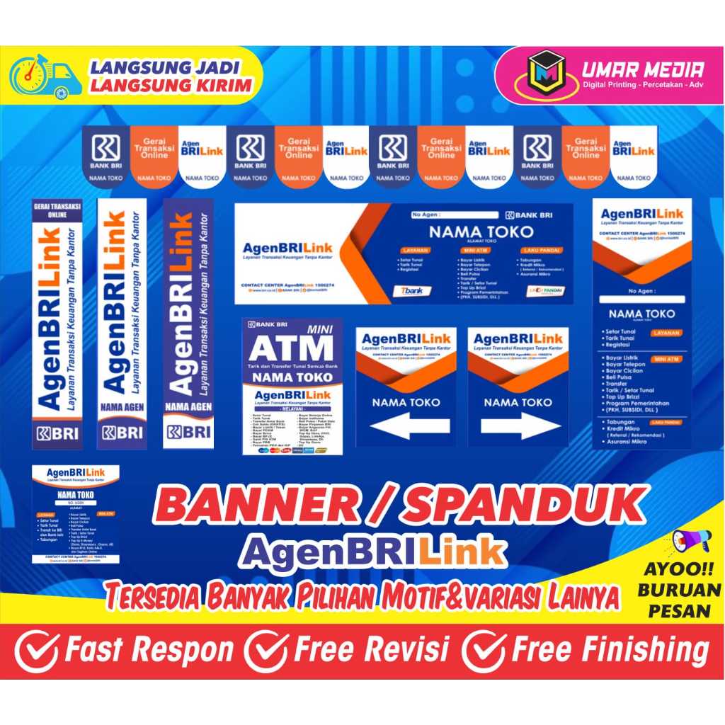 Jual Cetak Spanduk BRILINK Banner Konter Baliho Agen Pembayaran Custom ...