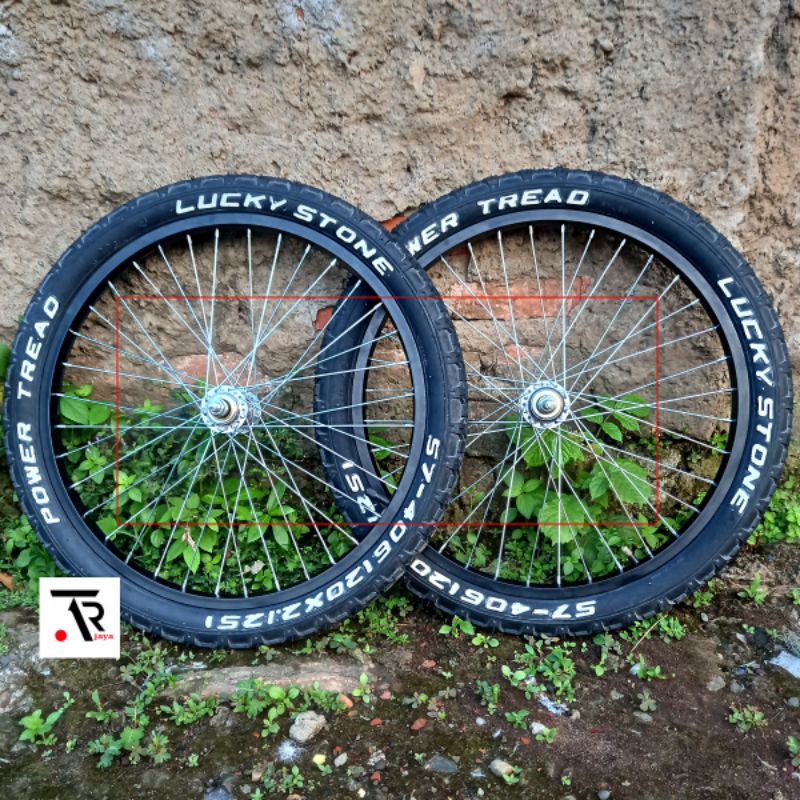 Jual roda sepeda BMX 20x2.125 lucky stone sudah di pasang Jual roda sepeda BMX 20x2.125 lucky stone sudah di pasang