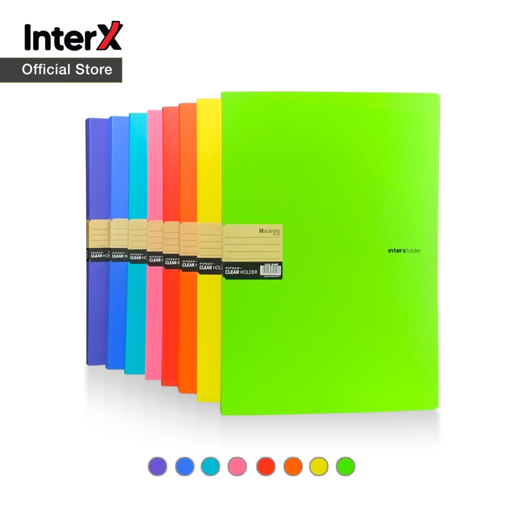 Jual InterX Folder Clear Holder Macarons / Document Keeper / Map ...