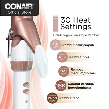 Conair Pengeriting Rambut Curling Iron Double Ceramic 32mm