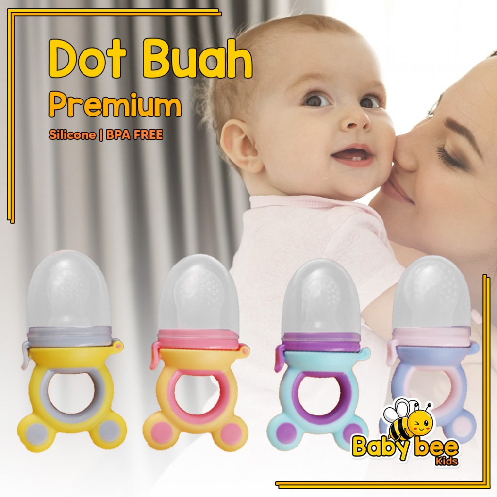 DOT BUAH EMPENG BAYI MPASI Pacifier Gigitan Sayur Anak Fruit Food Teether Feeder BPA FREE Set Perlengkapan Makan