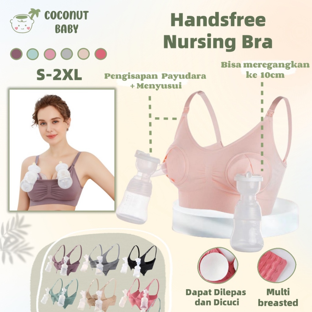 Jual Bra Bh menyusui Handsfree Pumping Nursing bra Breastfeeding ...