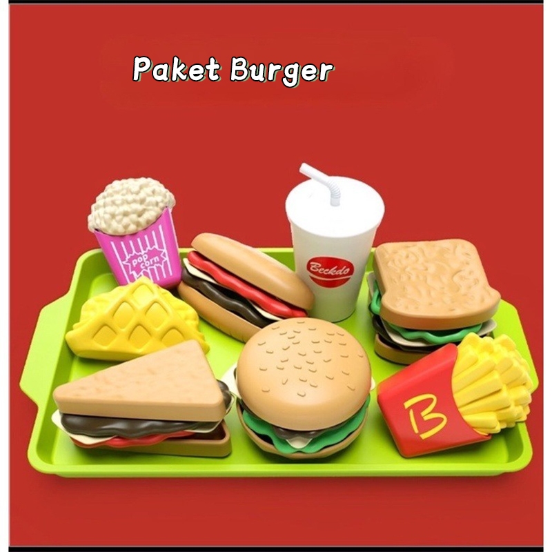 Jual POPTOYS Mainan Anak Fast Food Mainan Mainan Burger French Fries ...