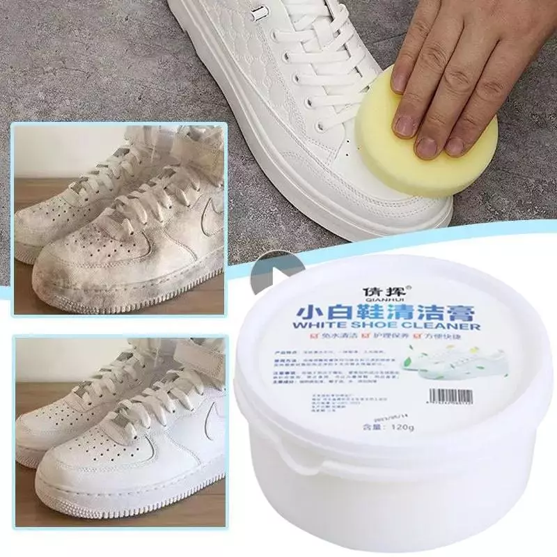 Shoe Cleaner Pembersih Sepatu Putih Yang Kuning / Semir Krim Pemutih Sepatu FREE Spons | AutoStock