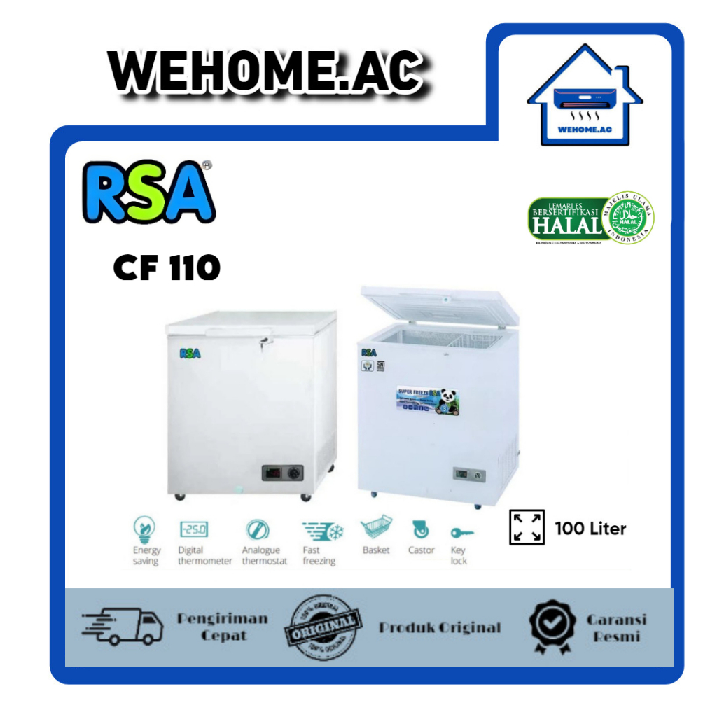 Jual Chest Freezer RSA CF110 Freezer Box RSA 100 Liter Lemari Pembeku