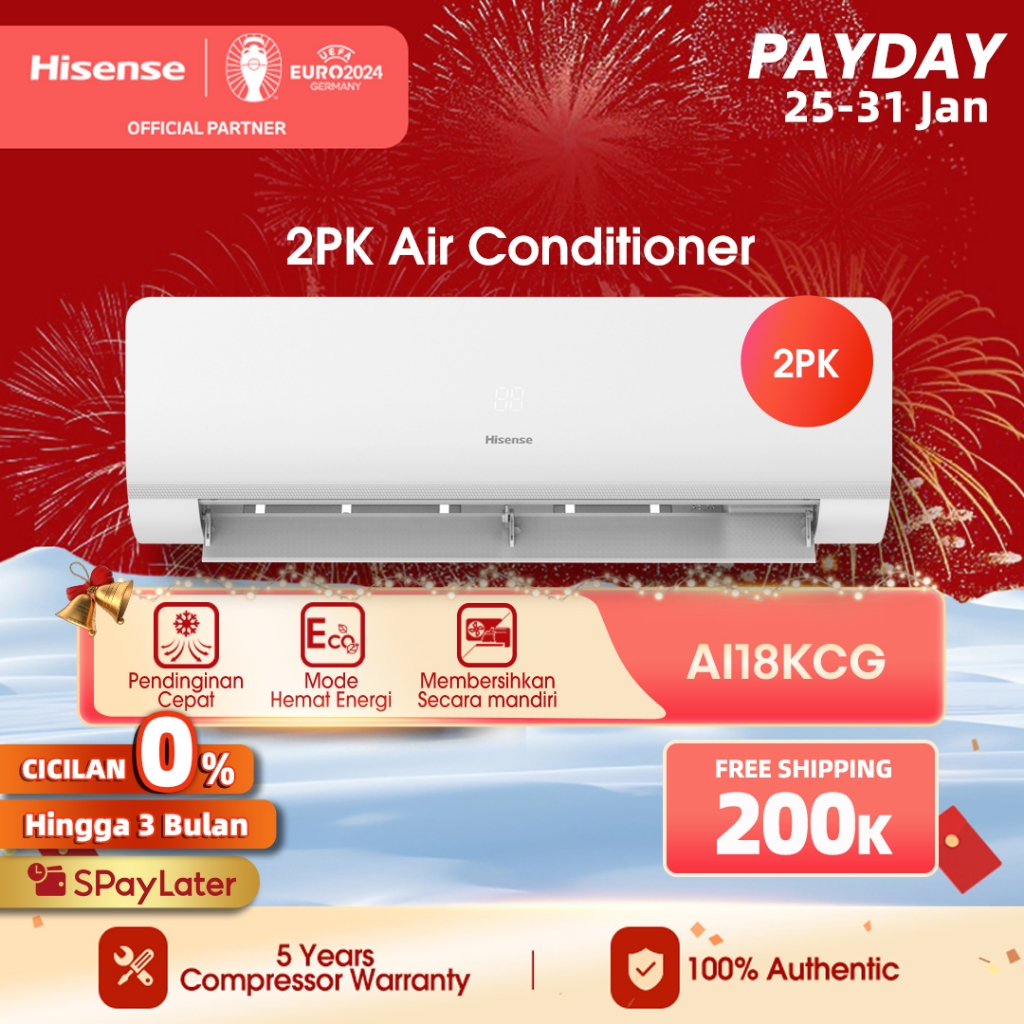 Jual Hisense Ac Air Conditioner Standard 2 Pk Ai18kcg Indooroutdoor Unit Only Shopee 0559