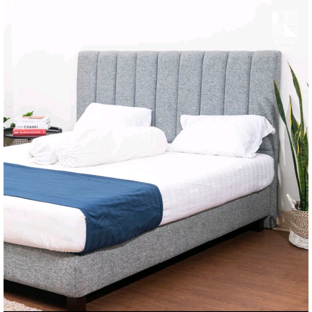 Jual Divan / Difann Ranjang Kasur Sandaran Miami T 130cm Kain Daphnie ...