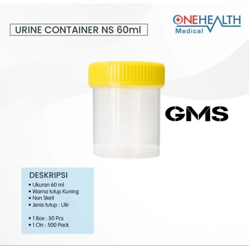 Jual Urine Container 60 ml Non Steril Onehealth / Onemed Pot Sampel ...