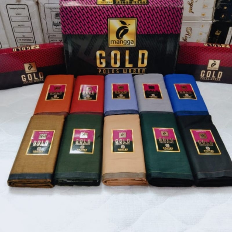 Jual SARUNG MANGGA GOLD POLOS WARNA | Shopee Indonesia