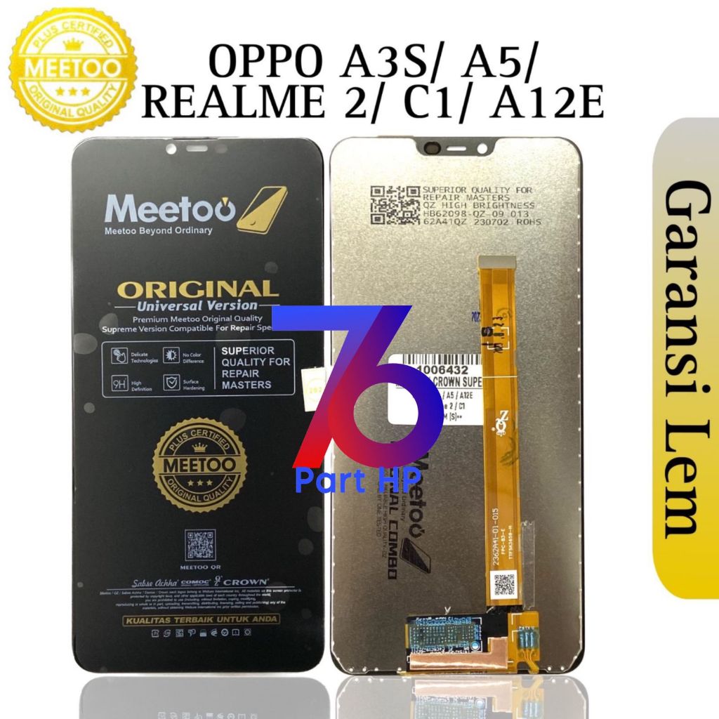 Jual LCD Touchscreen Fullset OP A3S / OP A5 (A5 2018 / AX5) / OP A12E ...