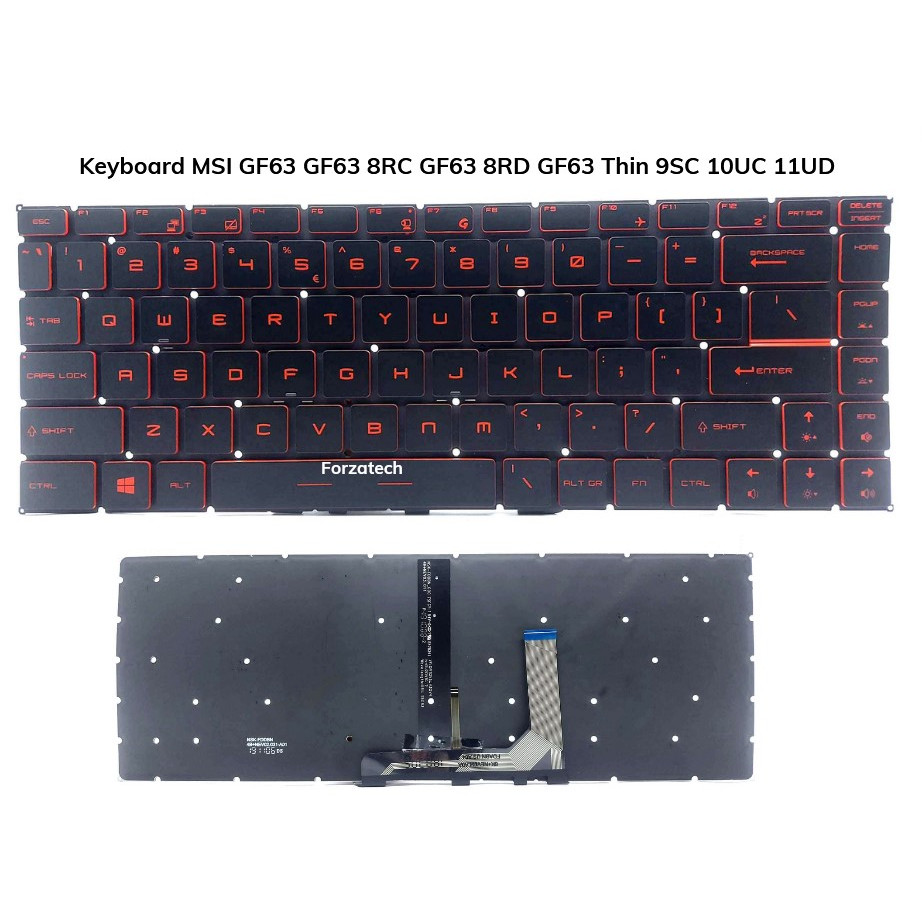 Jual Keyboard MSI GF63 GF63 8RC GF63 8RD GF63 Thin 9SC 10UC 11UD New ...