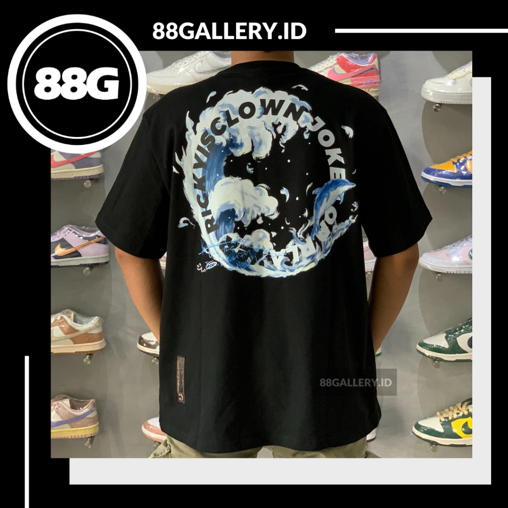 Jual RIC Ricky is Clown Dolphin Splash Black Tee | Shopee Indonesia