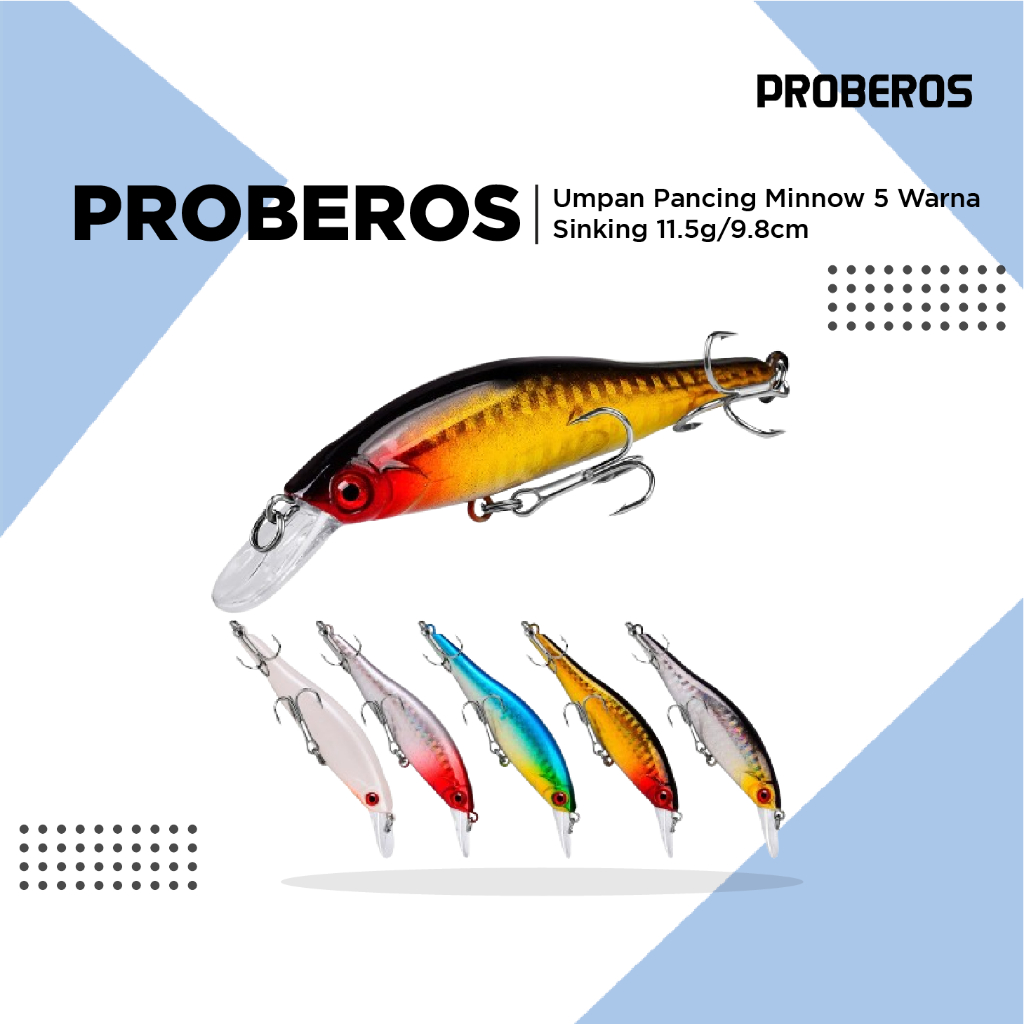 Jual Proberos umpan pancing minnow lure minnow pencil sinking 16g