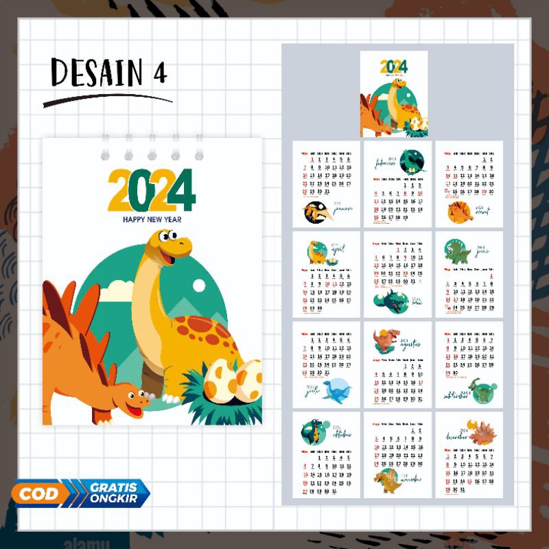Jual Kalender mini 2024 Aestetik Desain | Shopee Indonesia