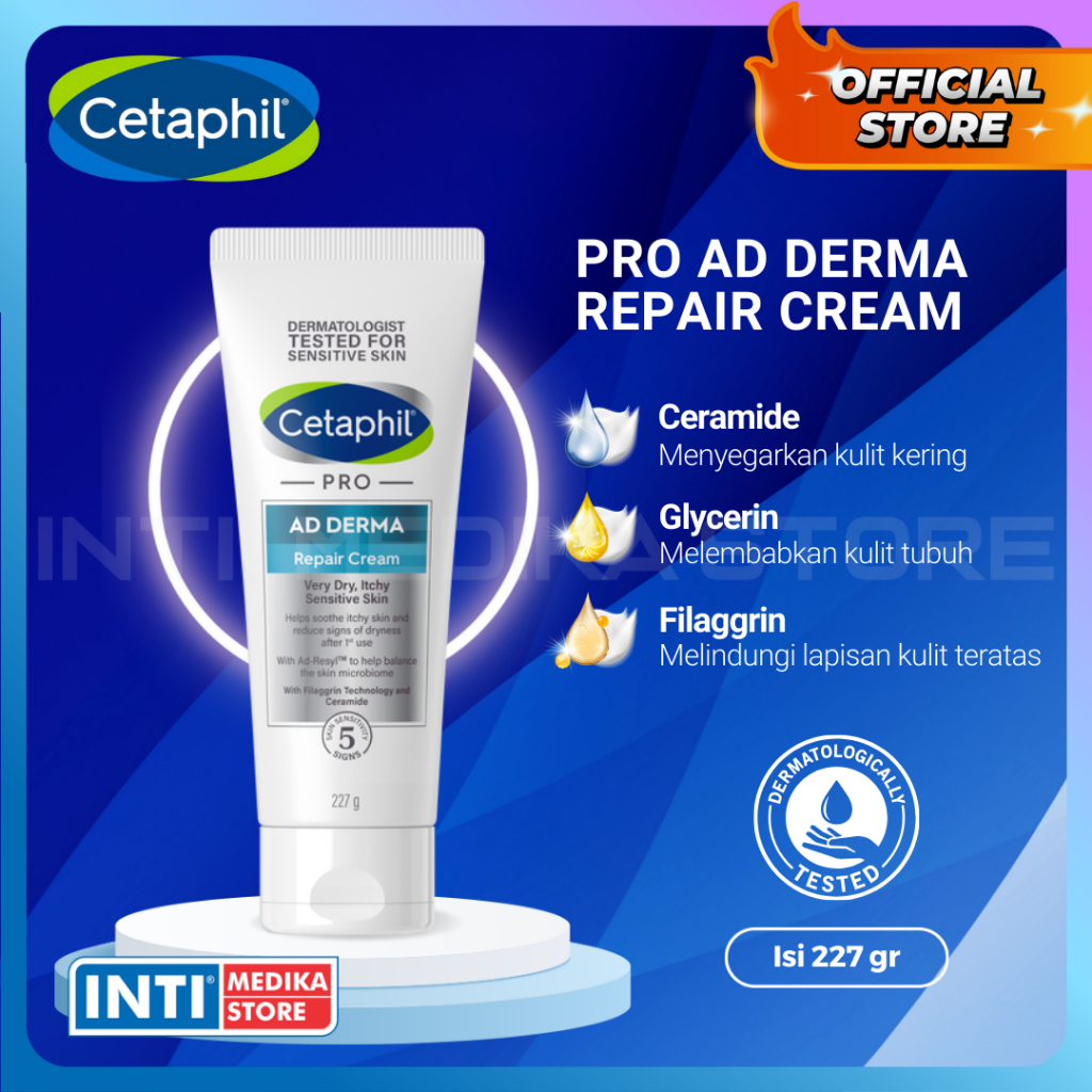 Jual CETAPHIL - PRO AD Derma Repair Cream 227g | Krim Pelembab Wajah ...