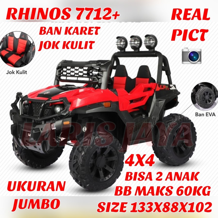 Jual Mobilan aki jeep 4x4 PMB NUWA NW 17 12 volt jok empuk mobil aki