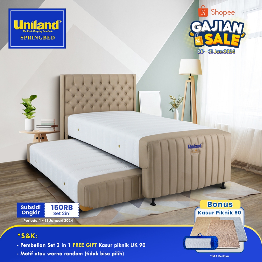 Jual Uniland Springbed 2 in 1 Rivera Ashton Kasur Spring Bed Sorong